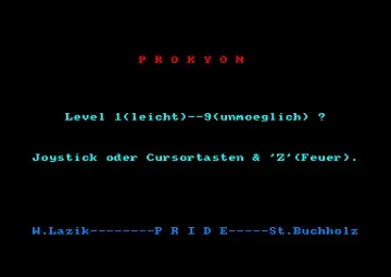 Prokyon (G) (1986) [CPC + PC Schneider International]-Amstrad CPC